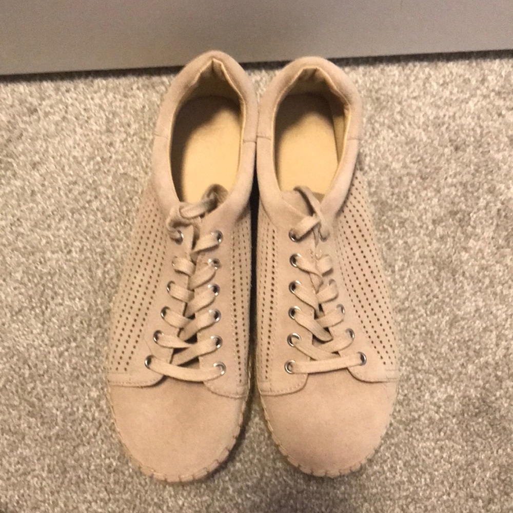 Marc Fisher “Mandal” Perforated Espadrille Sneakers